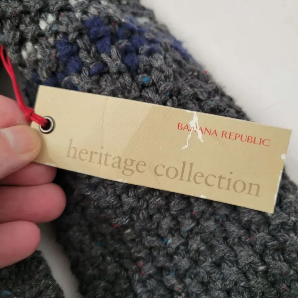 NWT Banana Republic Men M Merino Wool Fair Isle Shawl Collar Sweater Cabincore